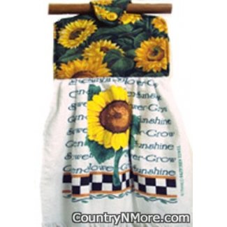 garden sunflower oven door towel