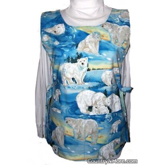 gorgeous polar bear adorable penguin cobbler apron