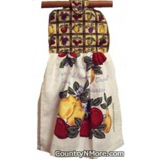 fruit oven door towel