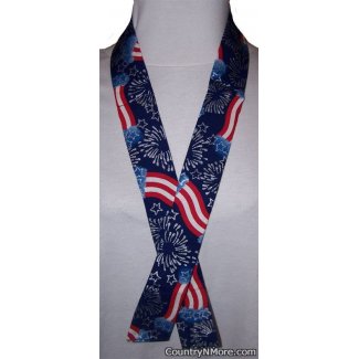 patriotic flag fireworks neck cooler