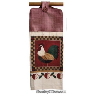 rooster apple oven door towel 171