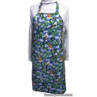 garden birds bbq apron