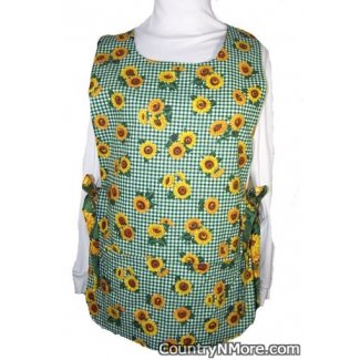 green sunflower cobbler apron