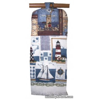 lighthouse sailboat oven door towel