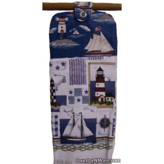 lighthouse sailboat oven door towel 260