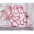embroidered rooster kitchen towels set 7