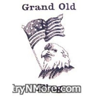 embroidered americana eagle grand old flag tea towel