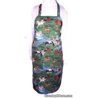 horses reversible bbq apron