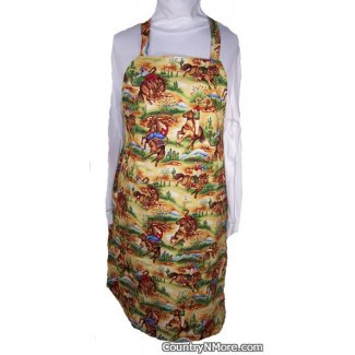 old fashioned cowboys bbq apron