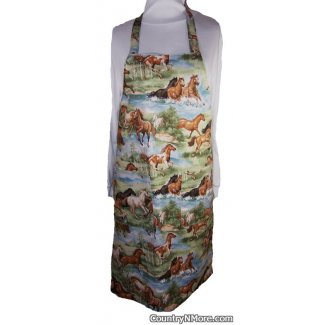 gorgeous horse reversible bbq apron