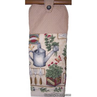 fresh oregano watering oven door towel