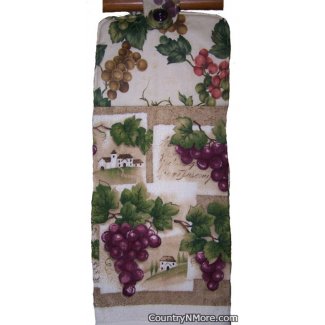 grape vineyard oven door towel