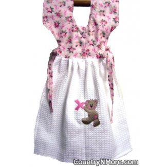 pink ribbon bear oven door dress