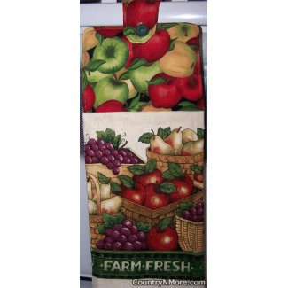 farm fresh apple oven door towel