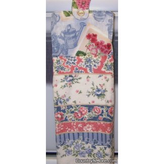 garden floral hanging towel