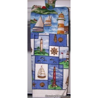 nautical lighthouse oven door towel