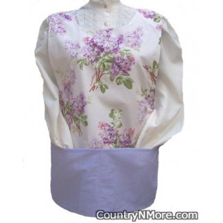 lavender floral poka dot cobbler apron