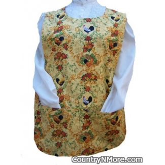 rooster sunflower reversible cobbler apron