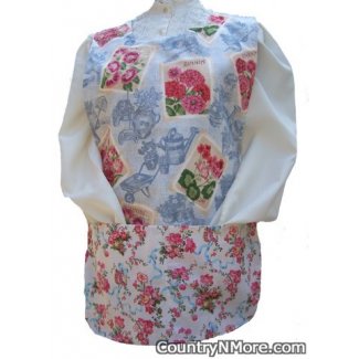 garden theme floral cobbler apron