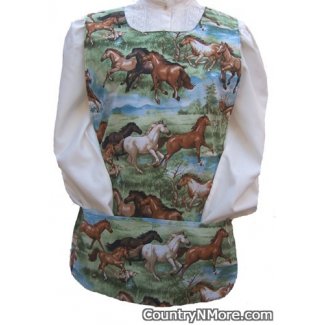 horses running free cobbler apron