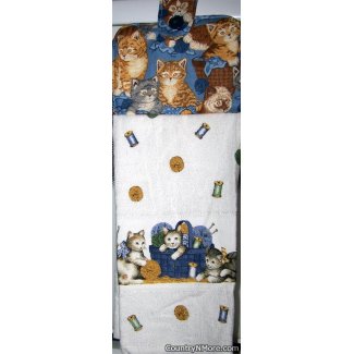 cute kitty cat oven door towel