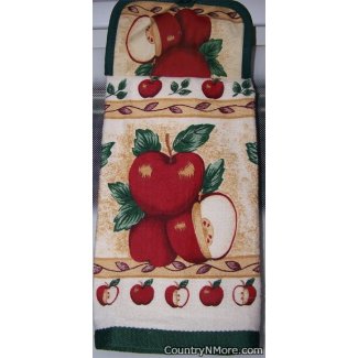 delicious apple potholder oven door towel