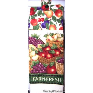 farm fresh fruit oven door towel