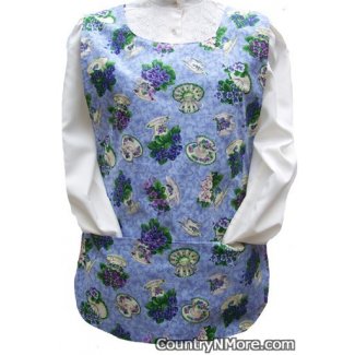 pansies african violets cobbler apron