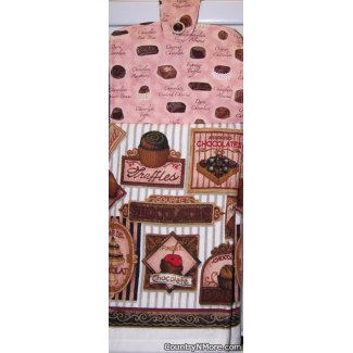 gourmet chocolate oven door towel