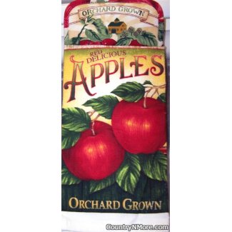 orchard grown apple potholder oven door towel