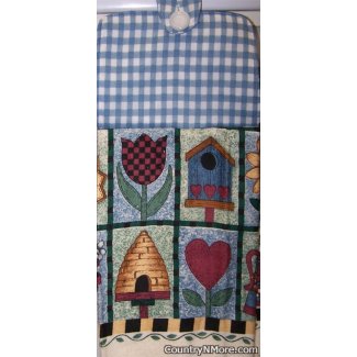 flower beehive birdhouse oven door towel