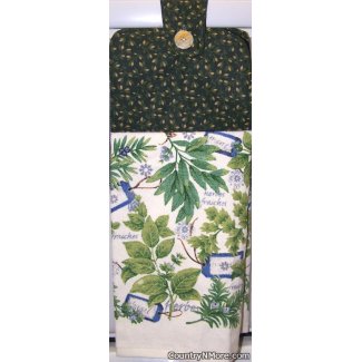 herb oven door towel