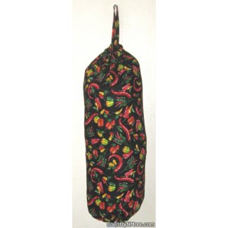 hot chili pepper plastic grocery bag holder