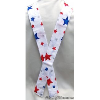 patriotic red blue silver stars neck cooler