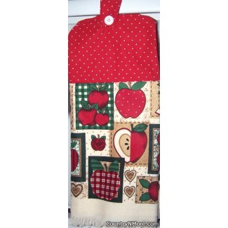 cute apple oven door towel