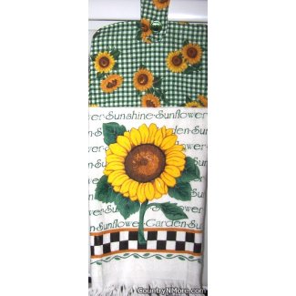 garden sunflower oven door towel 815