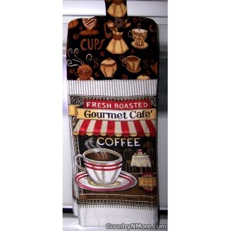 fresh roasted gourmet coffee oven door towel