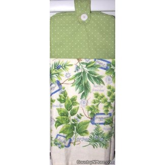 fresh herbs garden oven door towel