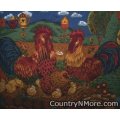 fall farm life rooster cobbler apron