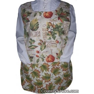 fall pumpkins leaves cobbler apron