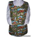 cows roosters pigs sunflower cobbler apron