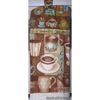 mocha cappucino cafe oven door towel