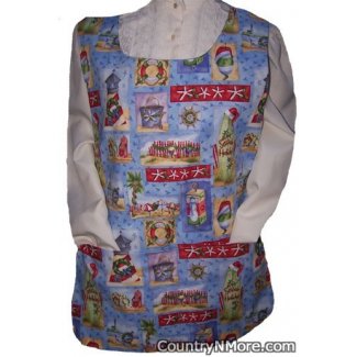 holiday beach spring summer lighthouse scene cobbler apron