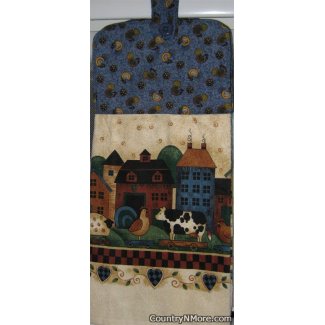 country houses animals oven door towel