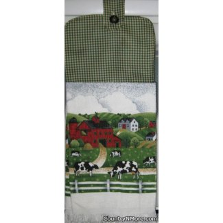 cows farm country oven door towel