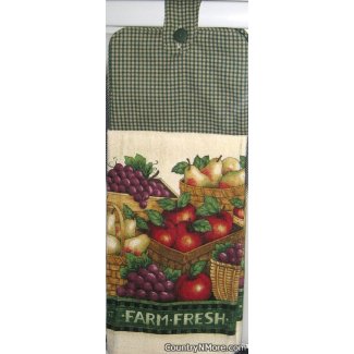 farm fresh produce oven door towel