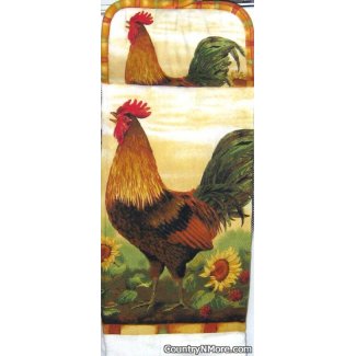 rooster sunflower potholder oven door towel