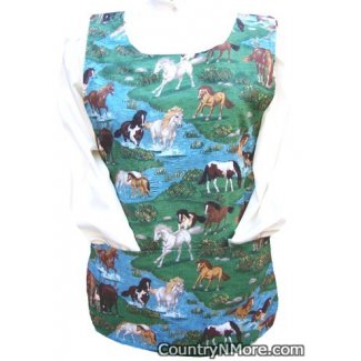 horses wild country farm cobbler apron