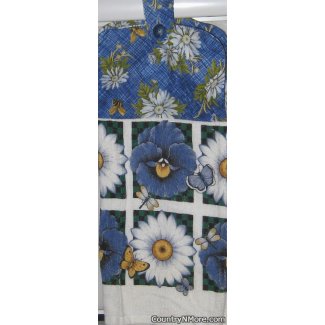 flowers bees butterfly oven door towel