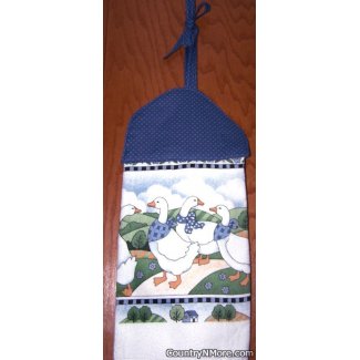 hanging geese oven door refrigerator towel